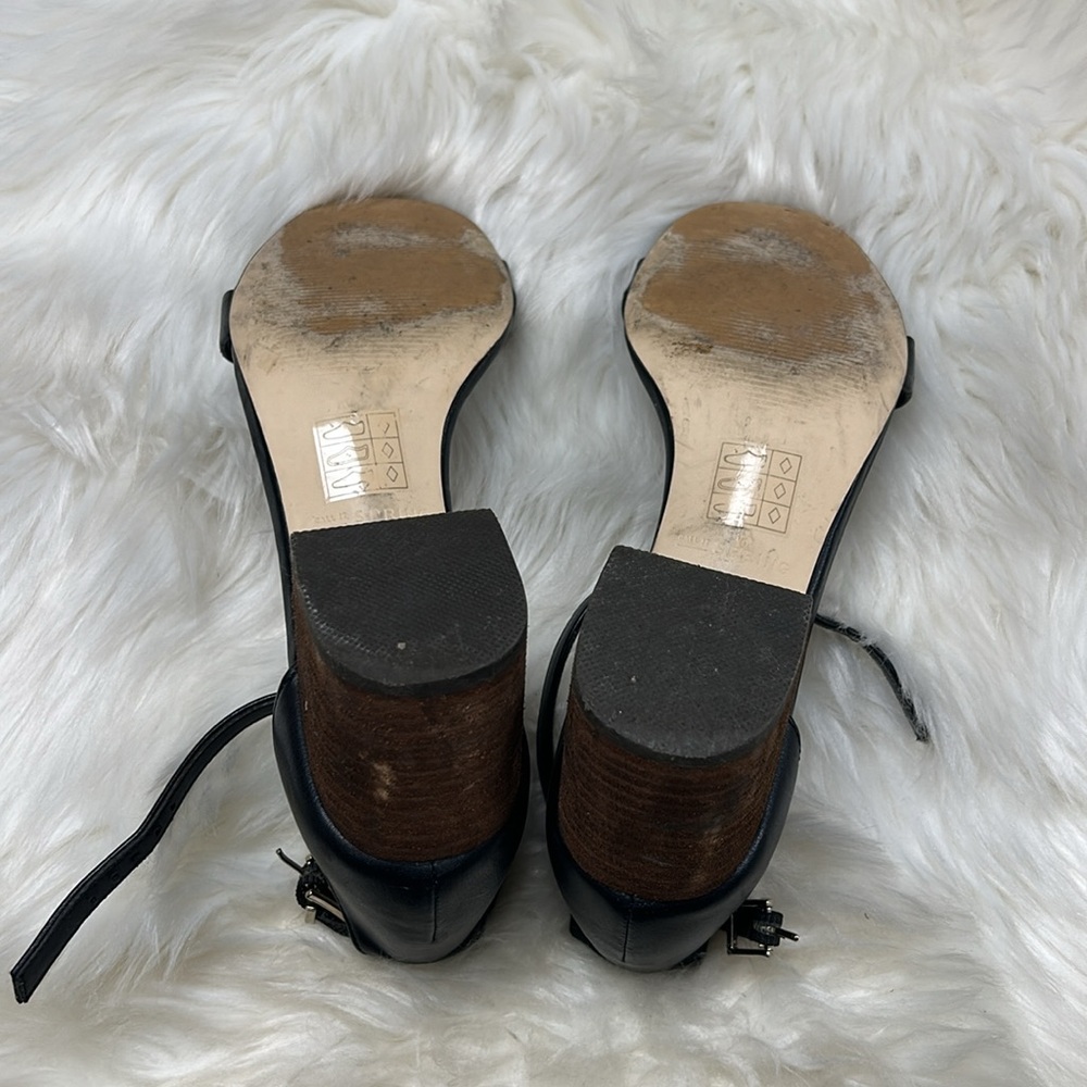 Call it Spring Black Open Toe Heels Size 8 - Picture 4 of 5